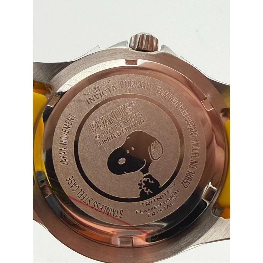 Invicta Peanuts Woodstock Character Collection Watch Yellow Model 38652 Snoopy